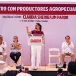 Claudia Sheinbaum muestra apoyo a agricultores de Yucatán para recuperar concesiones y subsidios de pozos agrícolas y ganaderos.