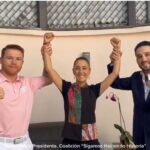 “Yo sé que va a ganar usted”: Canelo Álvarez muestra su respaldo a Claudia Sheinbaum.