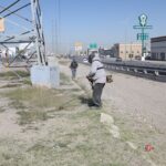 Realizan limpieza en camellón central de la avenida De las Torres