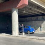 Cuadrilla antigrafiti refuerza acciones en paso a desnivel de la avenida Insurgentes