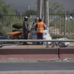 Refuerzan labores de limpieza en el distribuidor vial Talamás Camandari