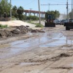 Se retira la tierra en el boulevard Bernardo Norzagaray