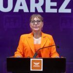 Esther Mejía enfocada al progreso de Juárez durante el Debate 2024 para la Presidencia Municipal