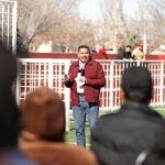 Entrega Presidente Municipal rehabilitación de parque en Riberas del Bravo