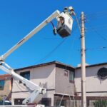 Rehabilita Alumbrado Público el sistema de iluminación en la colonia Municipio Libre