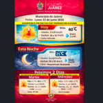 Protección Civil emite advertencia preventiva por temperaturas de hasta 41 grados en Cd. Juárez