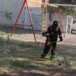 Realizan mantenimiento en parque del fraccionamiento Monumental