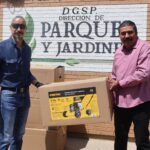 Donan equipo a Parques y Jardines para mantenimiento de áreas verdes