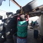 Retiran 750 llantas que obstruían la vía pública en un sector del suroriente de la ciudad