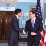 Se reúne el secretario de Relaciones Exteriores, Roberto Velasco Álvarez, y el secretario de Estado de Estados Unidos, Marco Rubio