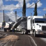 Trabaja Obras Públicas en la repavimentación de calles en la colonia El Mirador