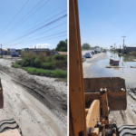 Continúan trabajos de limpieza en la carretera Juárez-Porvenir