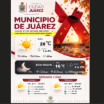 Prevén jueves soleado en Juárez; continúa aviso preventivo por crecida del Río Bravo
